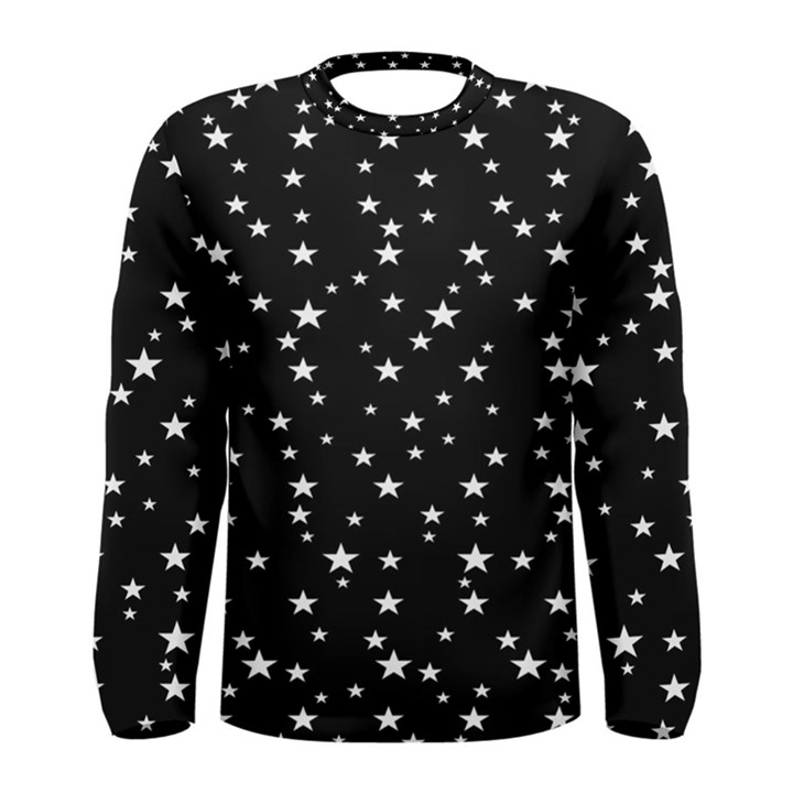 Black Star Space Men s Long Sleeve Tee