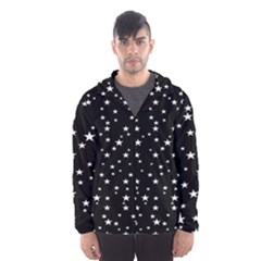 Black Star Space Hooded Wind Breaker (men) by Mariart