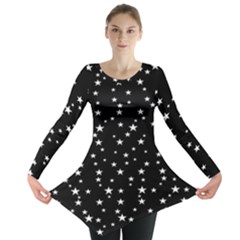 Black Star Space Long Sleeve Tunic  by Mariart