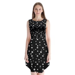 Black Star Space Sleeveless Chiffon Dress   by Mariart