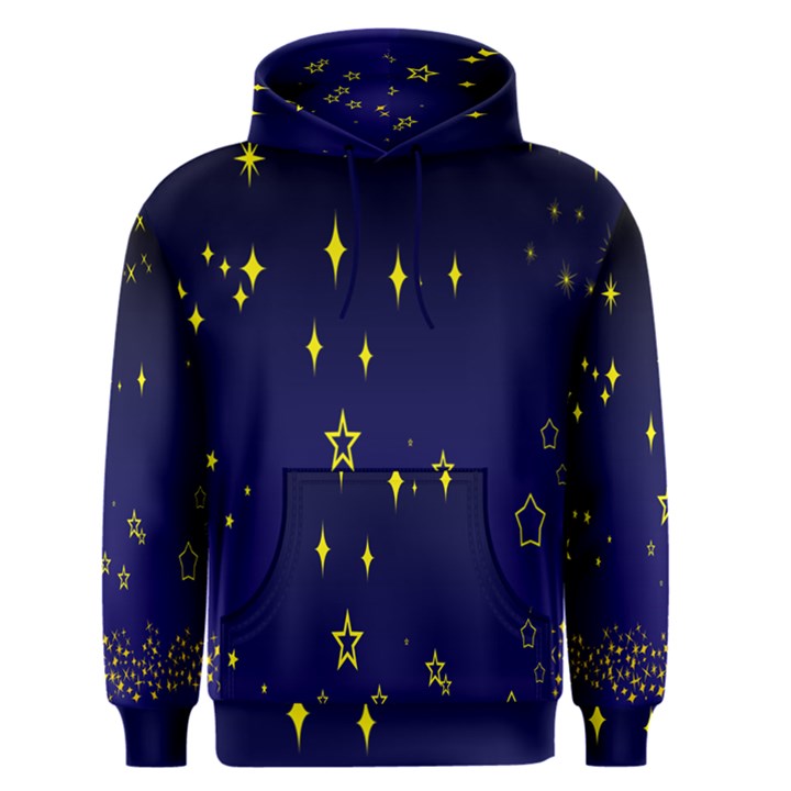 Blue Star Space Galaxy Light Night Men s Pullover Hoodie