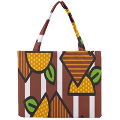 Chocolate Lime Brown Circle Line Plaid Polka Dot Orange Green White Mini Tote Bag by Mariart