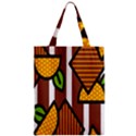 Chocolate Lime Brown Circle Line Plaid Polka Dot Orange Green White Zipper Classic Tote Bag View1