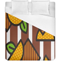 Chocolate Lime Brown Circle Line Plaid Polka Dot Orange Green White Duvet Cover (california King Size) by Mariart