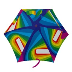 Circle Rainbow Color Hole Rasta Waves Mini Folding Umbrellas by Mariart