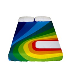 Circle Rainbow Color Hole Rasta Waves Fitted Sheet (full/ Double Size) by Mariart