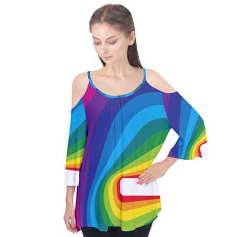 Circle Rainbow Color Hole Rasta Waves Flutter Tees by Mariart