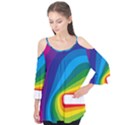 Circle Rainbow Color Hole Rasta Waves Flutter Tees View1