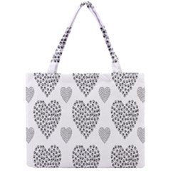 Black Paw Hearts Love Animals Mini Tote Bag by Mariart