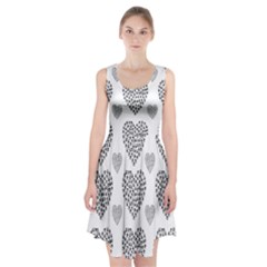 Black Paw Hearts Love Animals Racerback Midi Dress by Mariart