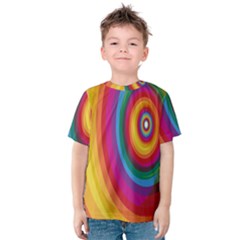 Circle Rainbow Color Hole Rasta Kids  Cotton Tee