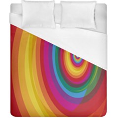 Circle Rainbow Color Hole Rasta Duvet Cover (california King Size) by Mariart