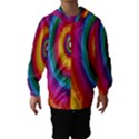 Circle Rainbow Color Hole Rasta Hooded Wind Breaker (Kids) View1