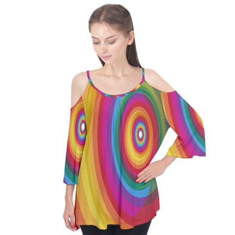 Circle Rainbow Color Hole Rasta Flutter Tees by Mariart