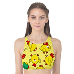 Animals Yellow Chicken Chicks Worm Green Tank Bikini Top by Mariart