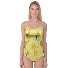 Cute Animals Elephant Giraffe Lion Camisole Leotard  by Mariart