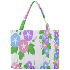 Flower Floral Star Purple Pink Blue Leaf Mini Tote Bag by Mariart