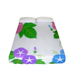 Flower Floral Star Purple Pink Blue Leaf Fitted Sheet (full/ Double Size) by Mariart