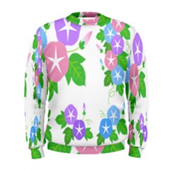 Flower Floral Star Purple Pink Blue Leaf Men s Sweatshirt