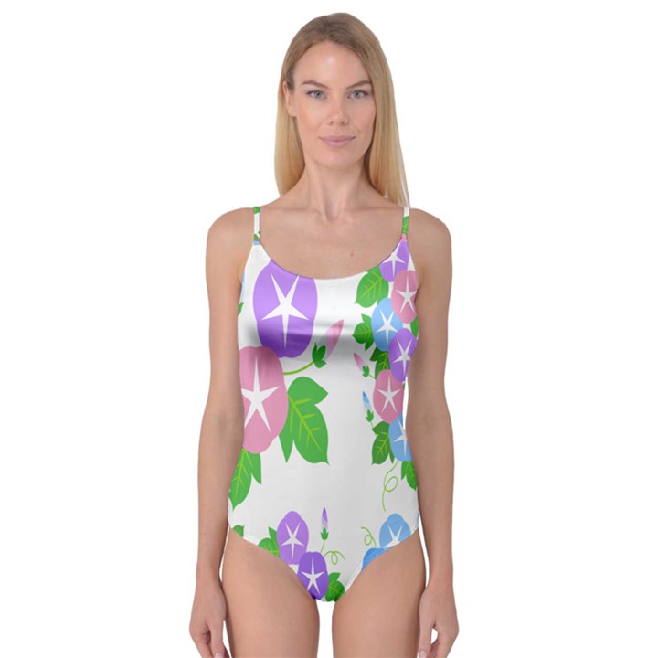 Flower Floral Star Purple Pink Blue Leaf Camisole Leotard 