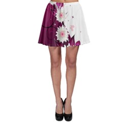 Flower Purple Sunflower Star Butterfly Skater Skirt by Mariart