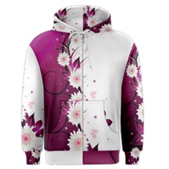 Flower Purple Sunflower Star Butterfly Men s Zipper Hoodie by Mariart