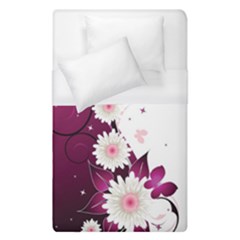 Flower Purple Sunflower Star Butterfly Duvet Cover (single Size) by Mariart