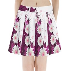 Flower Purple Sunflower Star Butterfly Pleated Mini Skirt by Mariart