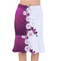 Flower Purple Sunflower Star Butterfly Mermaid Skirt View1