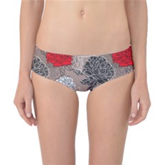 Flower Rose Red Black White Classic Bikini Bottoms by Mariart