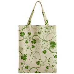 Flower Green Shamrock Zipper Classic Tote Bag by Mariart