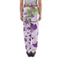 Flower Sakura Star Purple Green Leaf Women s Jogger Sweatpants View2