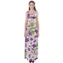 Flower Sakura Star Purple Green Leaf Empire Waist Maxi Dress View1