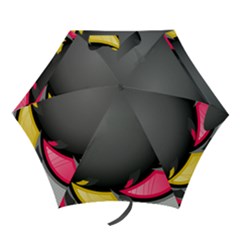 Hole Circle Line Red Yellow Black Gray Mini Folding Umbrellas by Mariart