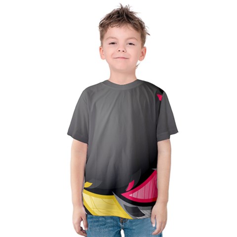 Hole Circle Line Red Yellow Black Gray Kids  Cotton Tee by Mariart