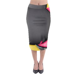 Hole Circle Line Red Yellow Black Gray Midi Pencil Skirt by Mariart