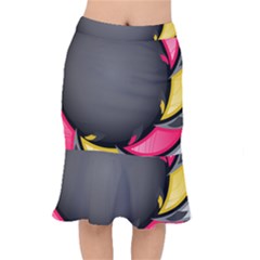 Hole Circle Line Red Yellow Black Gray Mermaid Skirt by Mariart