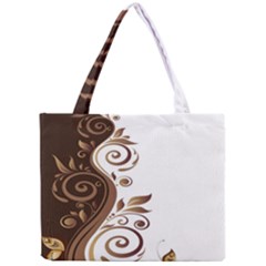 Leaf Brown Butterfly Mini Tote Bag by Mariart