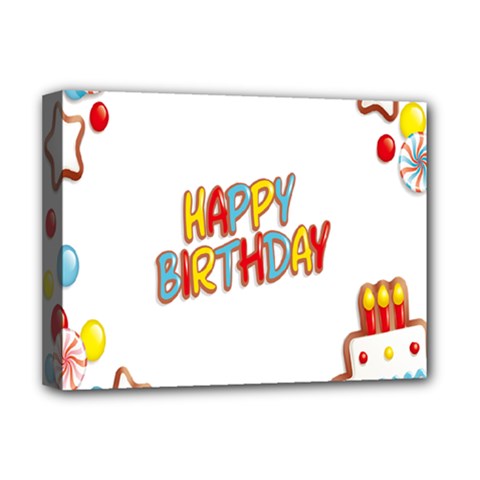 Happy Birthday Deluxe Canvas 16  X 12   by Mariart