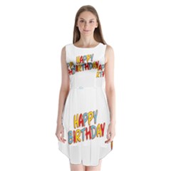 Happy Birthday Sleeveless Chiffon Dress   by Mariart