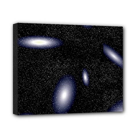 Galaxy Planet Space Star Light Polka Night Canvas 10  X 8  by Mariart