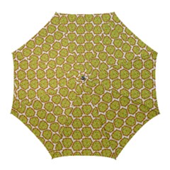 Horned Melon Green Fruit Golf Umbrellas by Mariart