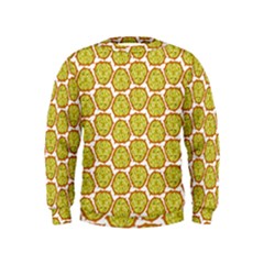 Horned Melon Green Fruit Kids  Sweatshirt by Mariart