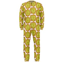 Horned Melon Green Fruit Onepiece Jumpsuit (men)  by Mariart