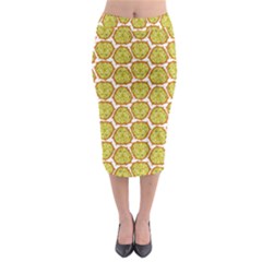 Horned Melon Green Fruit Midi Pencil Skirt by Mariart