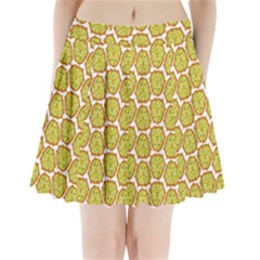 Horned Melon Green Fruit Pleated Mini Skirt by Mariart