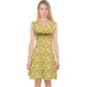 Horned Melon Green Fruit Capsleeve Midi Dress View1