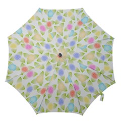 Fruit Grapes Purple Yellow Blue Pink Rainbow Leaf Green Hook Handle Umbrellas (large) by Mariart