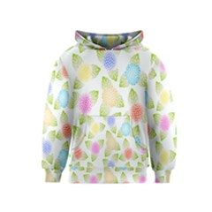 Fruit Grapes Purple Yellow Blue Pink Rainbow Leaf Green Kids  Pullover Hoodie by Mariart