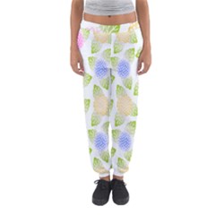 Fruit Grapes Purple Yellow Blue Pink Rainbow Leaf Green Women s Jogger Sweatpants by Mariart